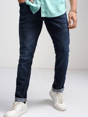 Men's Slim Fit Blue Denim Jeans