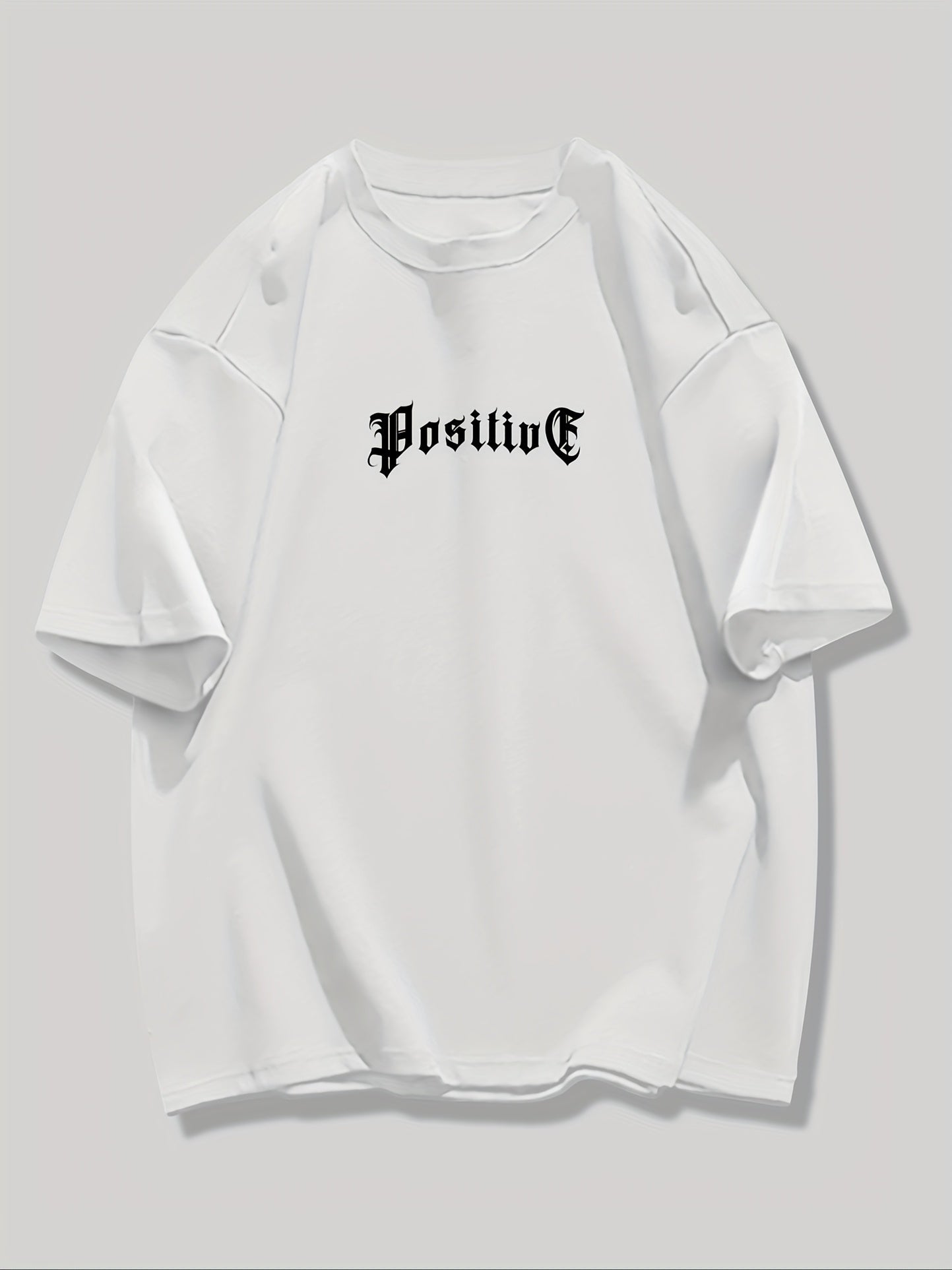 2026 Summer New Men's T-shirt with 3D Letter Printing, Casual and Fashionable Street Style, Breathable, Lightweight and Comfortable