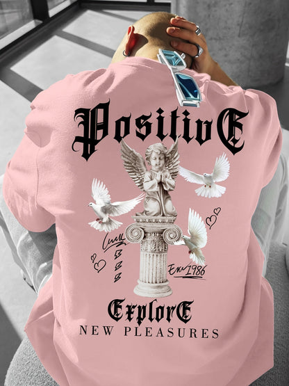 2026 Summer New Men's T-shirt with 3D Letter Printing, Casual and Fashionable Street Style, Breathable, Lightweight and Comfortable